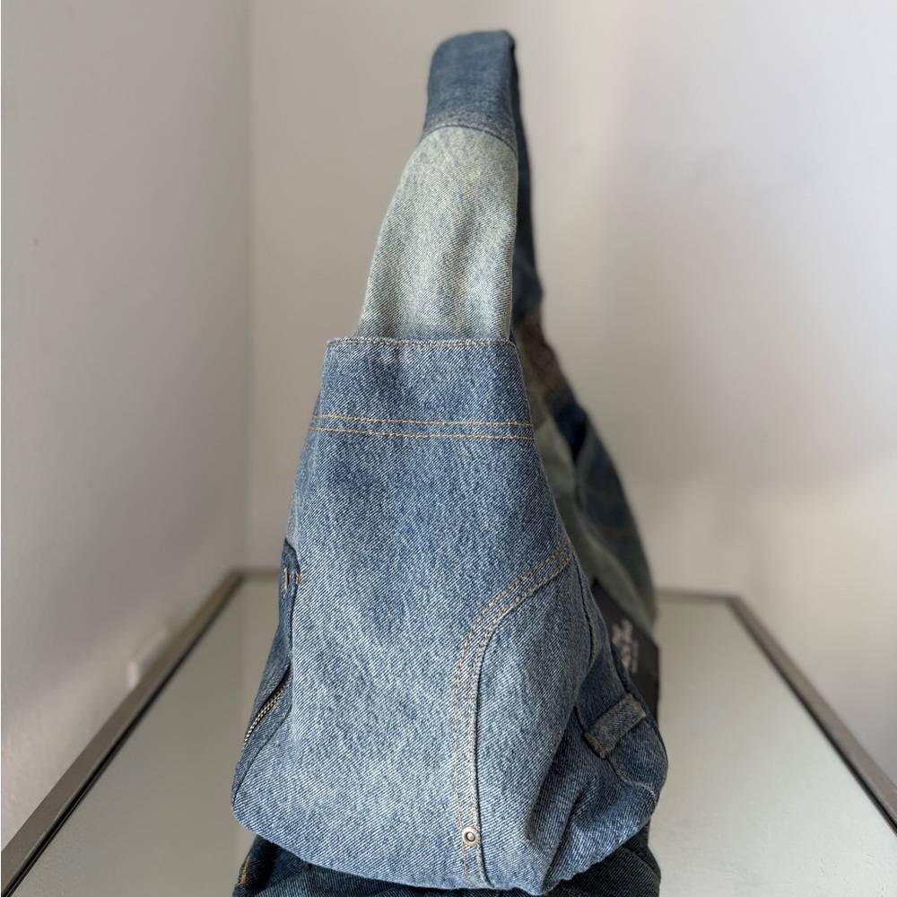 Marc Jacobs Patchwork Denim Sack bag Blue Multi-Panel Hobo $695 - Picture 7 of 12